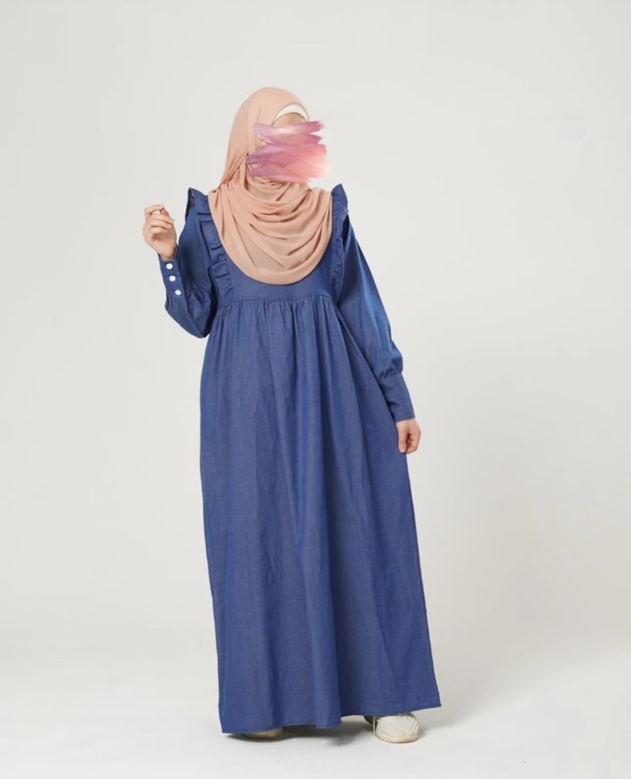 جلباب جينز فراشة